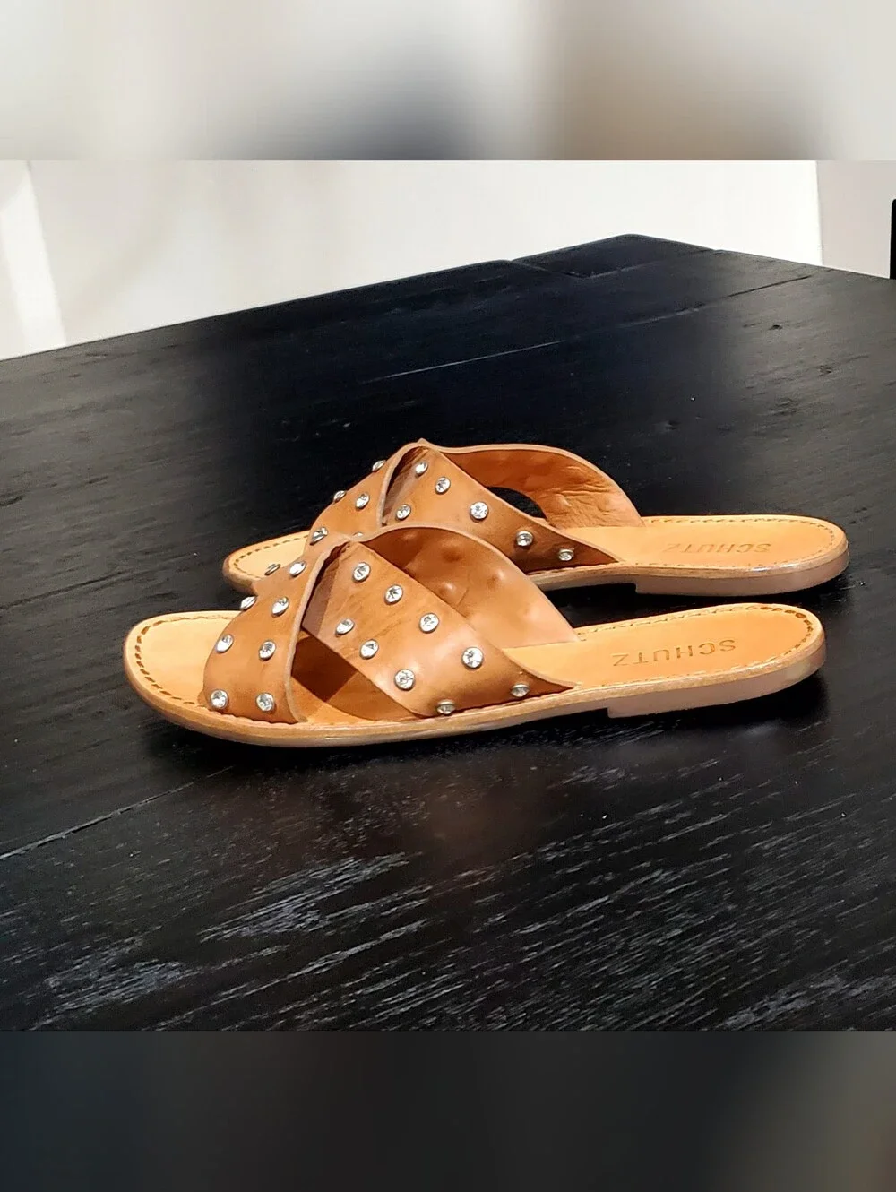 SCHUTZ rhinestone studded